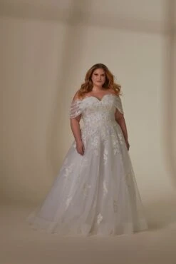Mori Lee 3391 Lorraine Sweetheart Neck Floral Plus Size Wedding Dress -Fashion wedding dress mjpsw f23 3391 04