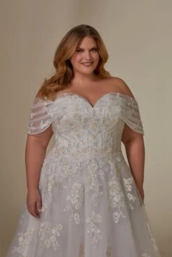Mori Lee 3391 Lorraine Sweetheart Neck Floral Plus Size Wedding Dress -Fashion wedding dress mjpsw f23 3391 05