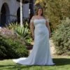 Mori Lee 3393 Lyrica Off The Shoulder Sparkly Plus Size Wedding Dress