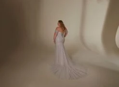 Mori Lee 3393 Lyrica Off The Shoulder Sparkly Plus Size Wedding Dress -Fashion wedding dress mjpsw f23 3393 03