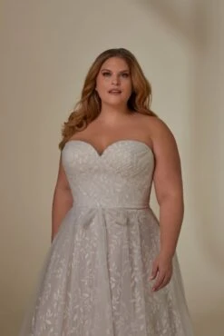 Mori Lee 3394 Laurentina Embroidered Strapless Plus Size Wedding Gown -Fashion wedding dress mjpsw f23 3394 06