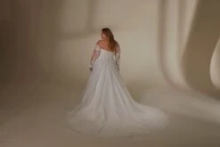 Mori Lee 3397 Leandra Lace Train Strapless Plus Size Bridal Dress -Fashion wedding dress mjpsw f23 3397 03