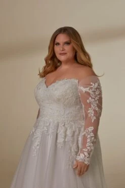 Mori Lee 3397 Leandra Lace Train Strapless Plus Size Bridal Dress -Fashion wedding dress mjpsw f23 3397 05