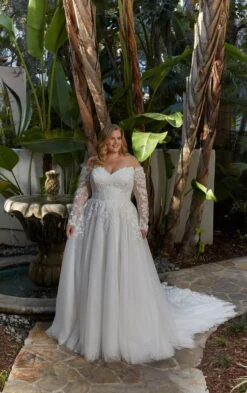 Mori Lee 3397 Leandra Lace Train Strapless Plus Size Bridal Dress -Fashion wedding dress mjpsw f23 3397 07