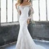 Mori Lee 8207 Karlee Off-The-Shoulder Long Sleeve Bridal Dress
