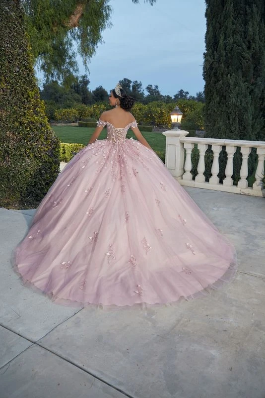 Mori Lee 60181 Sheer Bodice Off The Shoulder Quinceanera Dress 3 Mori Lee 60181 Sheer Bodice Off The Shoulder Quinceanera Dress - Image 3