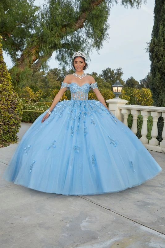 Mori Lee 60181 Sheer Bodice Off The Shoulder Quinceanera Dress 7 Mori Lee 60181 Sheer Bodice Off The Shoulder Quinceanera Dress - Image 7