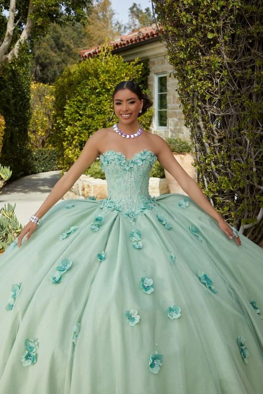 Mori Lee 60183 Ruffle Sleeve Lace Bodice Quinceanera Dress 2 Mori Lee 60183 Ruffle Sleeve Lace Bodice Quinceanera Dress - Image 2