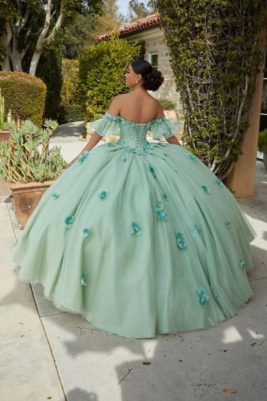 Mori Lee 60183 Ruffle Sleeve Lace Bodice Quinceanera Dress 3 Mori Lee 60183 Ruffle Sleeve Lace Bodice Quinceanera Dress - Image 3