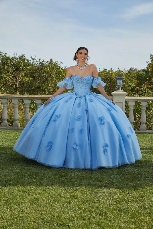 Mori Lee 60183 Ruffle Sleeve Lace Bodice Quinceanera Dress 5 Mori Lee 60183 Ruffle Sleeve Lace Bodice Quinceanera Dress - Image 5