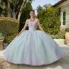 Mori Lee 60184 Basque Waist Ruched Bodice Quinceanera Dress