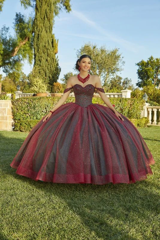 Mori Lee 60184 Basque Waist Ruched Bodice Quinceanera Dress 5 Mori Lee 60184 Basque Waist Ruched Bodice Quinceanera Dress - Image 5