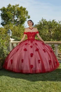 Mori Lee 60185 3D Flowers Sheer Bodice Quinceanera Dress 10 Mori Lee 60185 3D Flowers Sheer Bodice Quinceanera Dress -Fashion wedding dress mlvss f23 60185 04