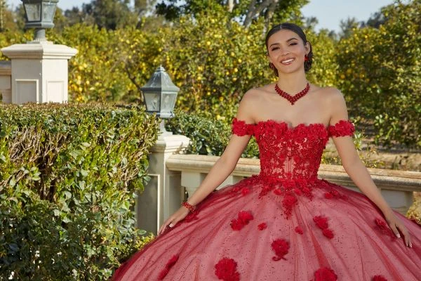 Mori Lee 60185 3D Flowers Sheer Bodice Quinceanera Dress 5 Mori Lee 60185 3D Flowers Sheer Bodice Quinceanera Dress - Image 5