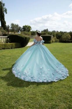 Mori Lee 89421 3D Flowers Sheer Bodice Quince Dress 11 Mori Lee 89421 3D Flowers Sheer Bodice Quince Dress -Fashion wedding dress mlvss f23 89421 03