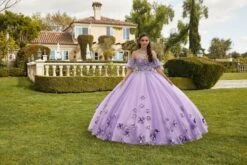 Mori Lee 89421 3D Flowers Sheer Bodice Quince Dress 14 Mori Lee 89421 3D Flowers Sheer Bodice Quince Dress -Fashion wedding dress mlvss f23 89421 06