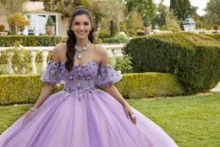 Mori Lee 89421 3D Flowers Sheer Bodice Quince Dress 15 Mori Lee 89421 3D Flowers Sheer Bodice Quince Dress -Fashion wedding dress mlvss f23 89421 07