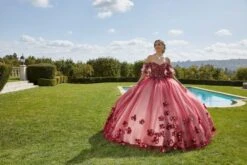 Mori Lee 89421 3D Flowers Sheer Bodice Quince Dress 16 Mori Lee 89421 3D Flowers Sheer Bodice Quince Dress -Fashion wedding dress mlvss f23 89421 08