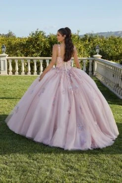 Mori Lee 89424 Spaghetti Straps Floral Quince Dress -Fashion wedding dress mlvss f23 89424 03