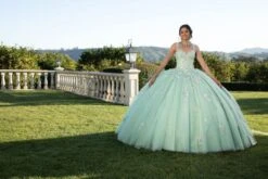 Mori Lee 89424 Spaghetti Straps Floral Quince Dress -Fashion wedding dress mlvss f23 89424 04