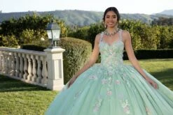 Mori Lee 89424 Spaghetti Straps Floral Quince Dress -Fashion wedding dress mlvss f23 89424 05