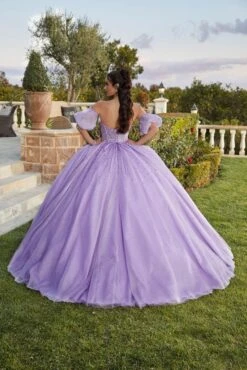 Mori Lee 89426 Puff Sleeve Corset Bodice Quince Gown -Fashion wedding dress mlvss f23 89426 03