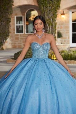 Mori Lee 89426 Puff Sleeve Corset Bodice Quince Gown -Fashion wedding dress mlvss f23 89426 05