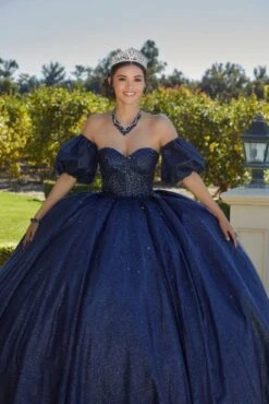 Mori Lee 89426 Puff Sleeve Corset Bodice Quince Gown -Fashion wedding dress mlvss f23 89426 07