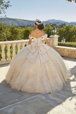 Mori Lee 89430 Cold Shoulder Back Bow Sweet 16 Dress -Fashion wedding dress mlvss f23 89430 03