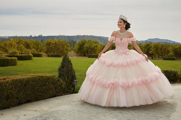 Mori Lee 89433 Floral Skirt Off The Shoulder Sweet 16 Dress 1 Mori Lee 89433 Floral Skirt Off The Shoulder Sweet 16 Dress