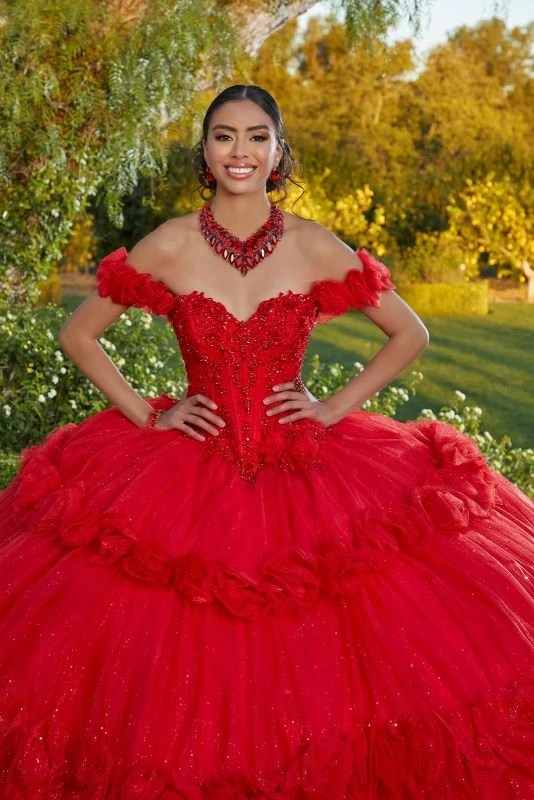 Mori Lee 89433 Floral Skirt Off The Shoulder Sweet 16 Dress 5 Mori Lee 89433 Floral Skirt Off The Shoulder Sweet 16 Dress - Image 5