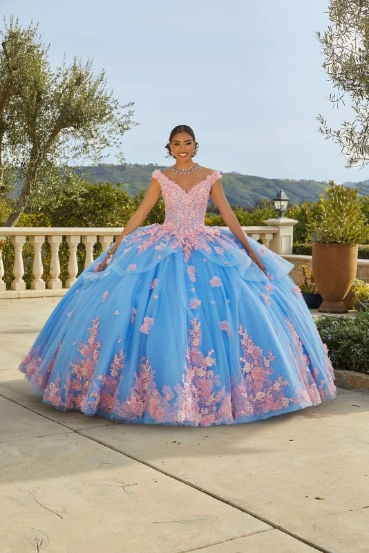 Mori Lee 89437 3D Flowers Peplum Skirt Sweet 16 Gown 1 Mori Lee 89437 3D Flowers Peplum Skirt Sweet 16 Gown