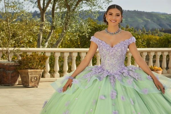 Mori Lee 89437 3D Flowers Peplum Skirt Sweet 16 Gown 6 Mori Lee 89437 3D Flowers Peplum Skirt Sweet 16 Gown - Image 6