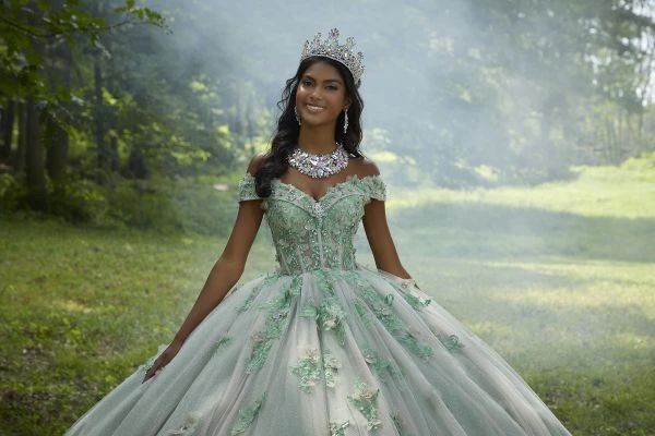 Mori Lee 60195 Sage/Petal Quinceanera Dress 2 Mori Lee 60195 Sage/Petal Quinceanera Dress - Image 2