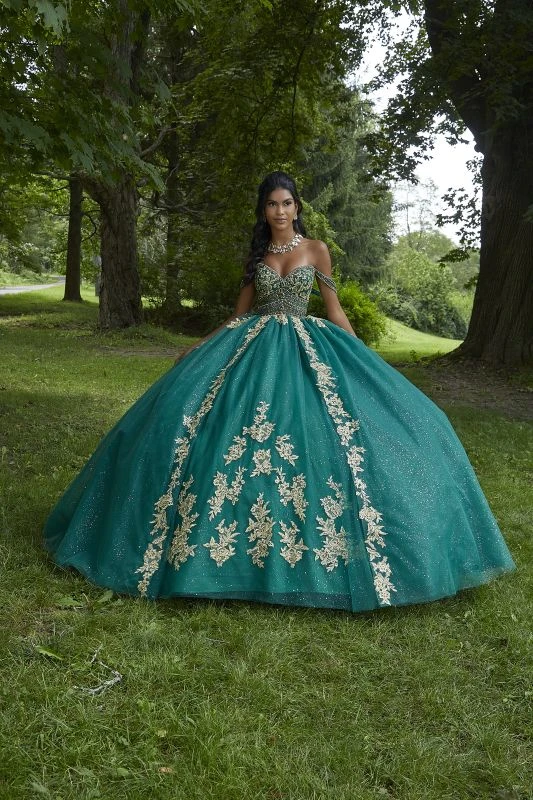 Mori Lee 89442 Emerald/Gold Quinceanera Dress 1 Mori Lee 89442 Emerald/Gold Quinceanera Dress