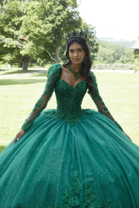 Mori Lee 89443 Emerald Quinceanera Dress 2 Mori Lee 89443 Emerald Quinceanera Dress - Image 2