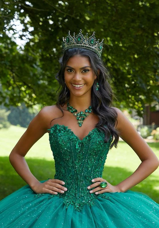 Mori Lee 89443 Emerald Quinceanera Dress 10 Mori Lee 89443 Emerald Quinceanera Dress - Image 10