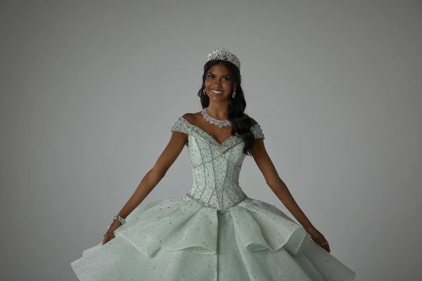 Mori Lee 89447 Sage Quinceanera Dress 2 Mori Lee 89447 Sage Quinceanera Dress - Image 2