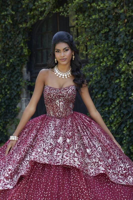 Mori Lee 89452 Sangria/Gold Quinceanera Dress 2 Mori Lee 89452 Sangria/Gold Quinceanera Dress - Image 2