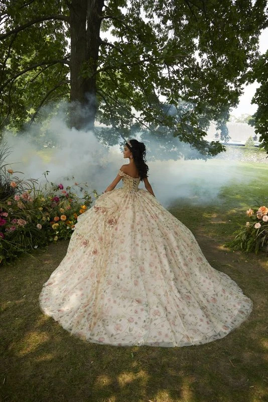 Mori Lee 89457 Blush Floral Quinceanera Dress 3 Mori Lee 89457 Blush Floral Quinceanera Dress - Image 3