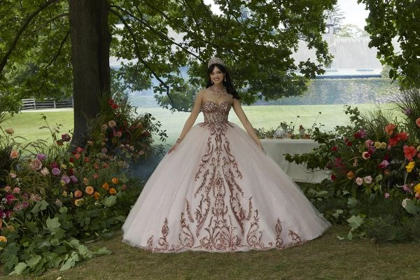 Mori Lee 89458 Bahama Blue/Gold Quinceanera Dress 8 Mori Lee 89458 Bahama Blue/Gold Quinceanera Dress - Image 8