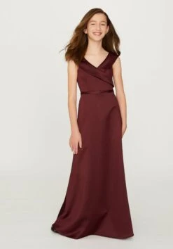 Mori Lee 13204 Cap Sleeve V-Neck Junior Bridesmaid Dress