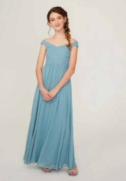 Mori Lee 13213 Off The Shoulder Tie Back Junior Bridesmaid Dress -Fashion wedding dress mori lee 13213 off the shoulder tie back junior bridesmaid dress 04.998