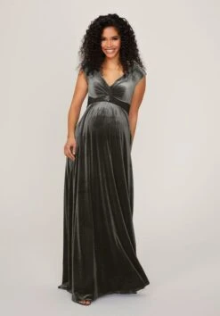 Mori Lee 14102 Cap Sleeve Velvet Maternity Bridesmaid Dress -Fashion wedding dress mori lee 14102 maternity bridesmaid dress 07.1085