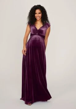 Mori Lee 14102 Cap Sleeve Velvet Maternity Bridesmaid Dress -Fashion wedding dress mori lee 14102 maternity bridesmaid dress 09.1085