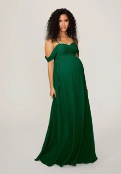 Mori Lee 14103 Ruched Bodice Cold Shoulder Maternity Bridesmaid Dress -Fashion wedding dress mori lee 14103 maternity bridesmaid dress 15.1085