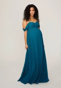 Mori Lee 14103 Ruched Bodice Cold Shoulder Maternity Bridesmaid Dress -Fashion wedding dress mori lee 14103 maternity bridesmaid dress 17.1085