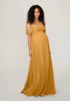 Mori Lee 14103 Ruched Bodice Cold Shoulder Maternity Bridesmaid Dress -Fashion wedding dress mori lee 14103 maternity bridesmaid dress 18.1085