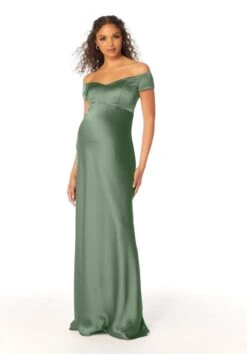 Mori Lee 14112 Off The Shoulder Satin Maternity Bridesmaid Dress -Fashion wedding dress mori lee 14112 maternity bridesmaid dress 07.1085