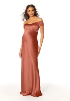 Mori Lee 14112 Off The Shoulder Satin Maternity Bridesmaid Dress -Fashion wedding dress mori lee 14112 maternity bridesmaid dress 13.1085